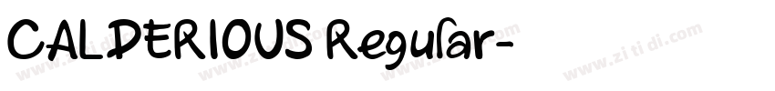 CALDERIOUS Regular字体转换